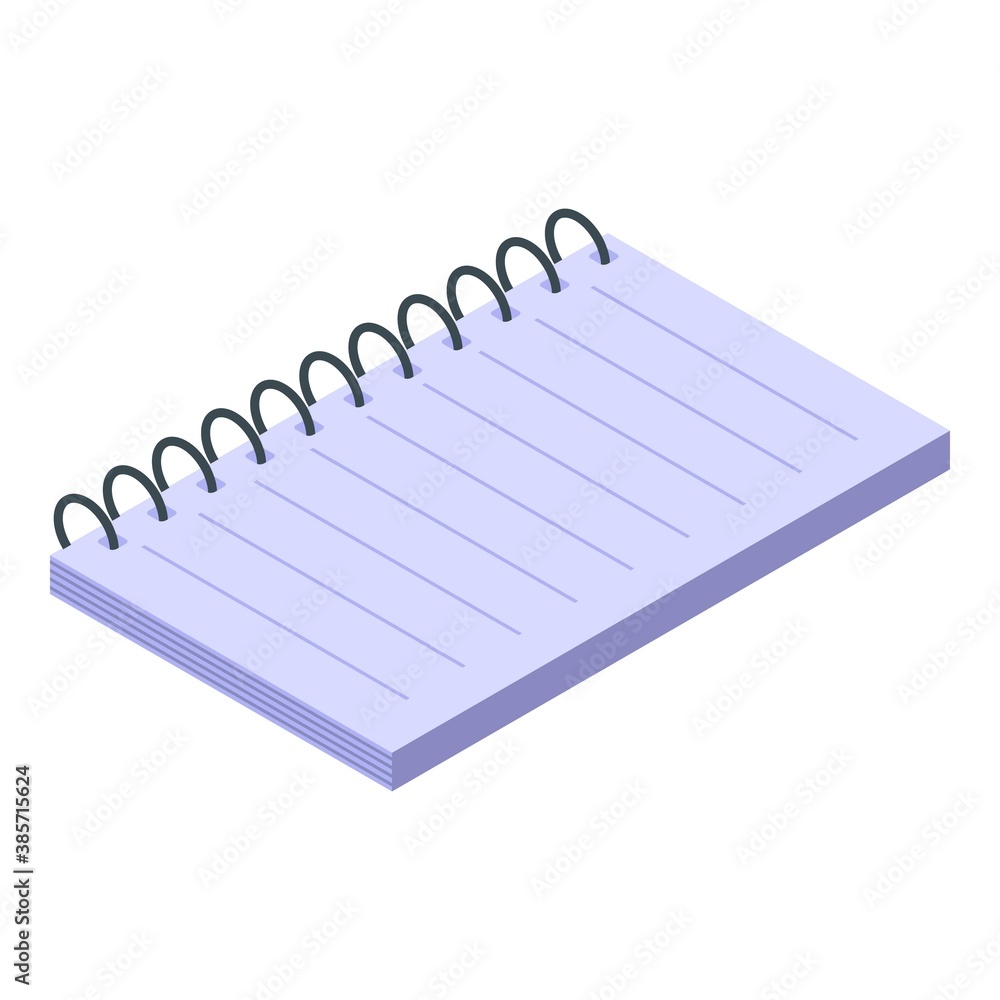 Poster calligraphy sketch book icon. isometric of calligraphy sketch book vector icon for web design isolat