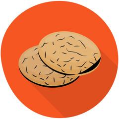 
plain cookies in a plate used for tea time snacks 
