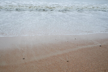 Empty sea and beach background, Sea wave on the  beach