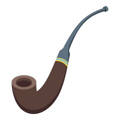 Equipment smoking pipe icon. Isometric of equipment smoking pipe vector icon for web design isolated on white background