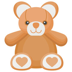 Fototapeta premium Icon of a cute teddy bear toy 