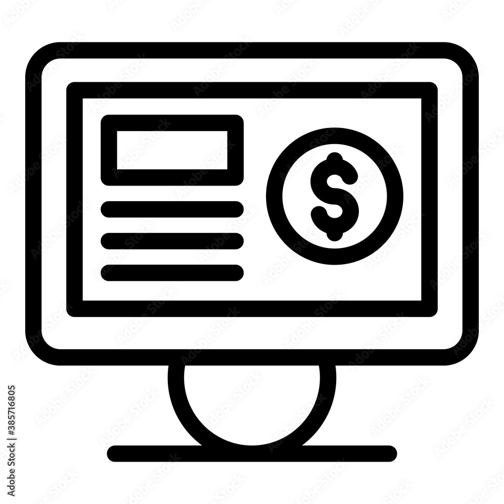 Aufkleber subscription icon. outline subscription vector icon for web design isolated on white background