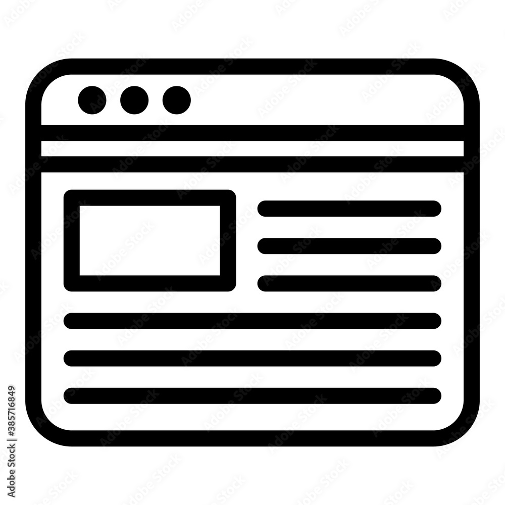 Poster web subscription icon. outline web subscription vector icon for web design isolated on white backgro
