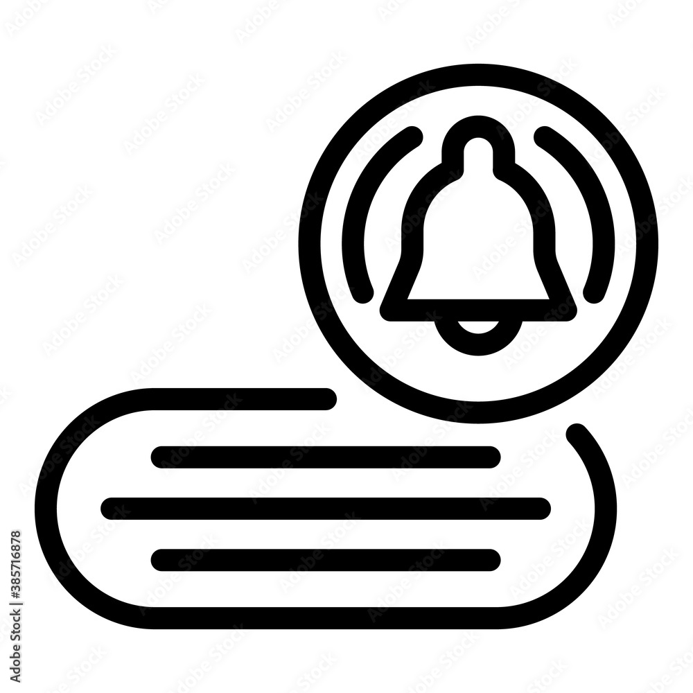 Poster subscription notification icon. outline subscription notification vector icon for web design isolate