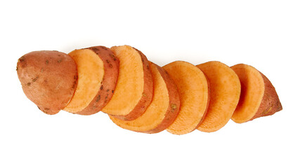 sweet potato isolated on white background