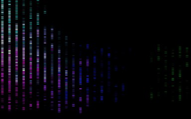 Dark Multicolor, Rainbow vector template with repeated sticks.