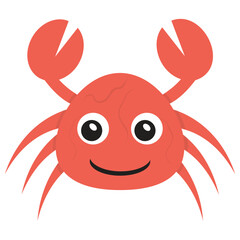 
Cartoon crab icon design
