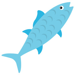 
A cute aquatic cartoon fish vector icon
