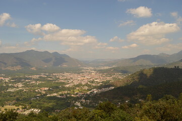 Sunrise over the stunning volcanoes and Lake Atitlan in Guatemala, Central America