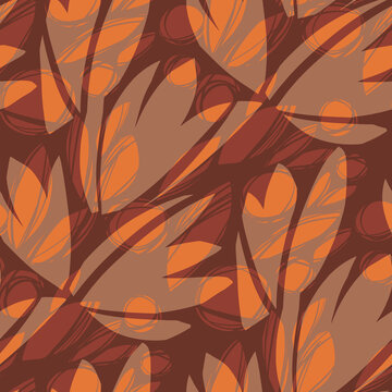 Bold Big Nature Leaves Decorative Leaves Pattern