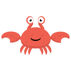 
Cartoon crab icon design

