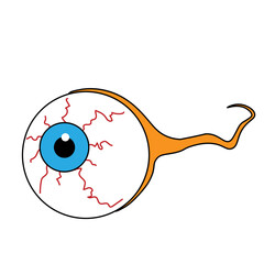 Simple illustration of eyeball Concept icon for halloween day