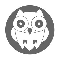Simple illustration of owl icon Concept for Halloween day