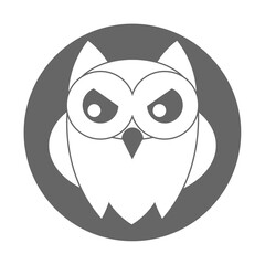 Simple illustration of owl icon Concept for Halloween day