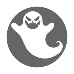 Simple illustration of scary ghost monster for Halloween day