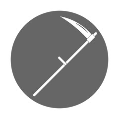 Simple illustration of scythe icon  Concept for Halloween day