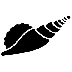 
Icon of rounded shell depicting fox shell 
