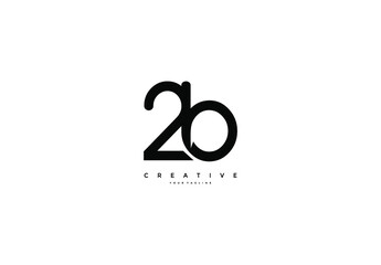 letter 2b logo design concept