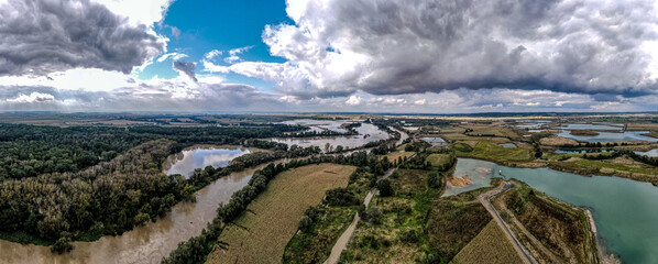 Zbiornik przeciwpowodziowy Polder Racibórz z lotu ptaka © Franciszek