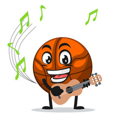 vector illustration of basket ball mascot or character