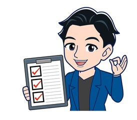 Young man in a blue jacket