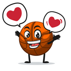 vector illustration of basket ball mascot or character