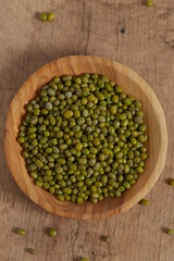 mung beans on dark surface