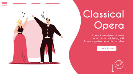 Vector banner of Classical Opera concept