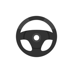 steering wheel icon isolated on white background