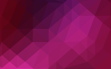 Dark Pink vector blurry triangle pattern.