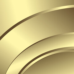 Smooth light gold waves line. Beautiful Gold Satin. Drapery Background. Vector Illustration