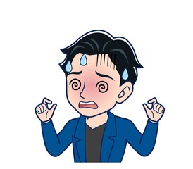 Young man in a blue jacket