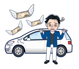 Young man in a blue jacket