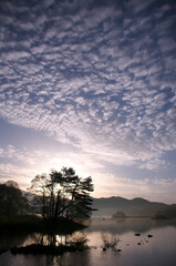 Fototapeta na wymiar 小野川湖の朝
