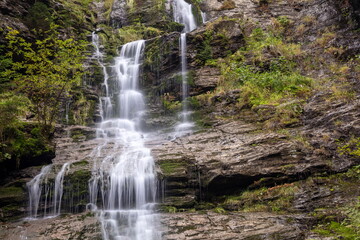 Waterfall in a forest - Vysoky vodopad, Jeseniky - Czech Republic