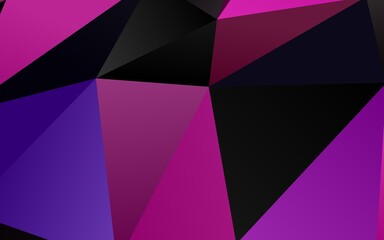 Light Purple vector triangle mosaic texture.