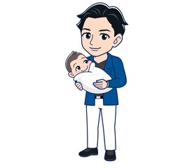 Young man in a blue jacket