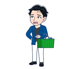 Young man in a blue jacket