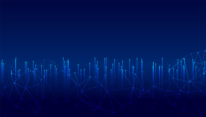 digital glowing technology lines with metwork wire mesh © starlineart