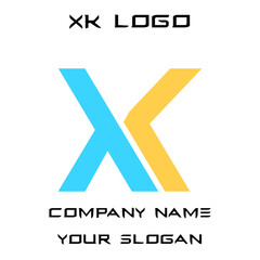 Obraz premium XK initials logo, name initials logo, company initials logo, person initials logo.