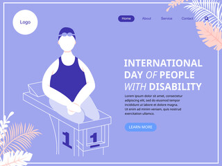 Web Landing page template for international day of people with disability