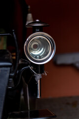 Chrome headlight from an old carriage