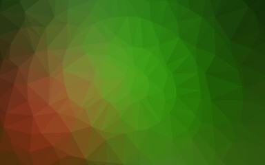 Obraz premium Light Green, Red vector blurry triangle template.
