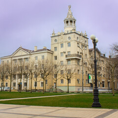 Fototapeta premium Russia, Novorossiysk - 03/26/2017: Walk around the city and sightseeing of the city. Architecture.