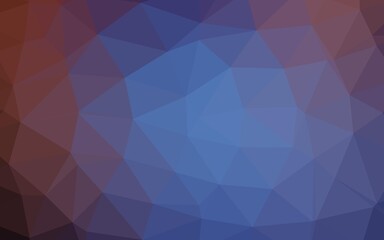 Dark Blue, Red vector polygon abstract layout.
