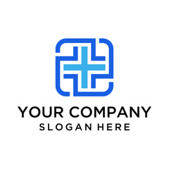 Obraz premium linear medical cross logo