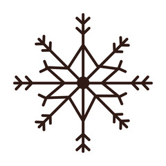 snowflake design, Winter season merry christmas celebration and holiday theme Vector illustration