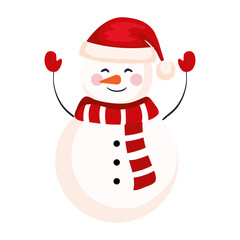 merry christmas snowman design, winter season and decoration theme Vector illustration