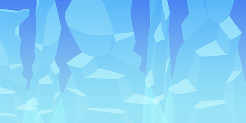 Abstract background with icebergs on blue background.