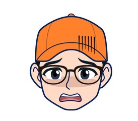 Young man in orange work clothes